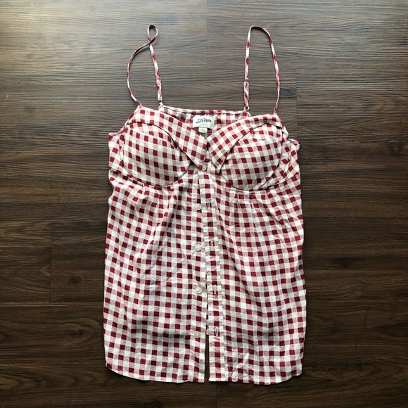 Jean Paul Gaultier Tops - JEAN PAUL GAULTIER TANK TOP - SIZE LARGE RED/CREAM